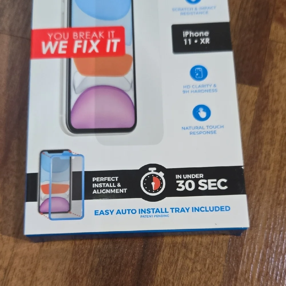 Glass Screen Protector for iPhone 11/XR - Clear Liquipel Safeguard NEW